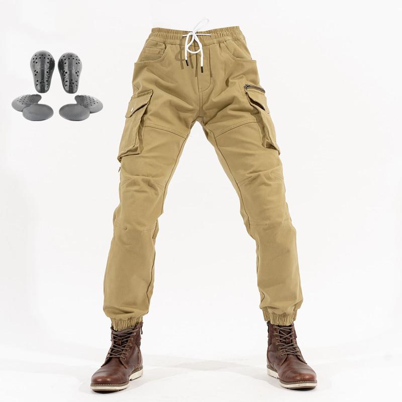 2025年新型カーゴパンツ バイクパンツ メンズ レディース ウェストゴム 作業着 バイクウェア バイク用 膝パッド装備 耐磨 保護 アウトドア イージーパンツ...