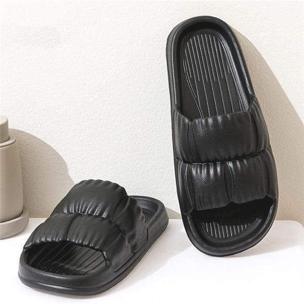 【新品は %値下げ】スリッパ レディース 夏メンズ ミュール 可愛い ふんわり 軽量 シャワーサンダル ルームシューズ 滑り止め 無地 柔らかい 快適 室内