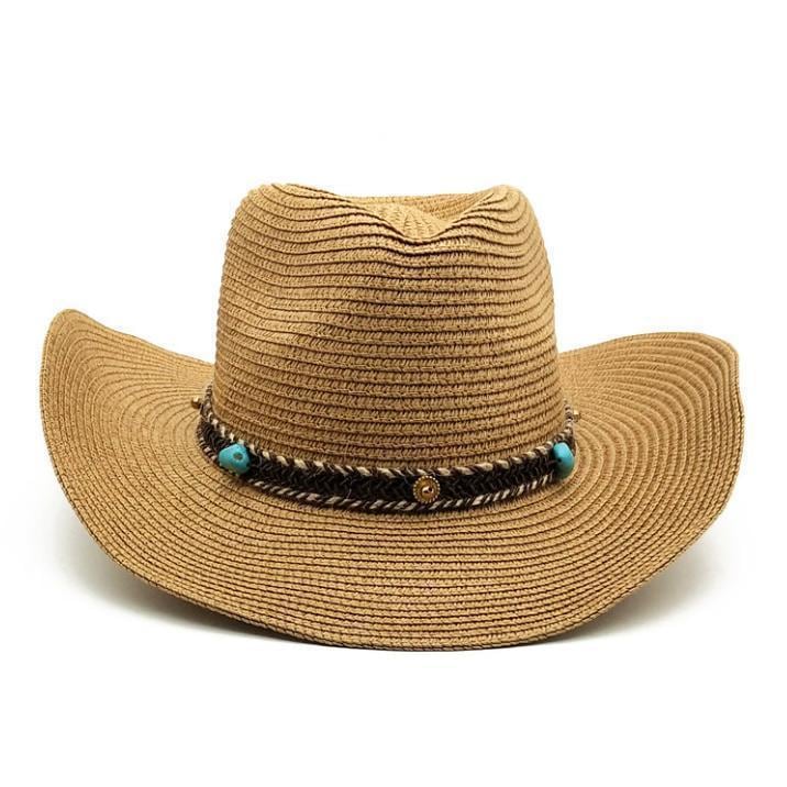 【 %値下げ】麦わら帽子 ストローハット メンズテンガロンハット 飾り付け レディース つば広 中折れ カウボーイ UV対策 日焼け防止 農作業 おしゃれ麦わら...
