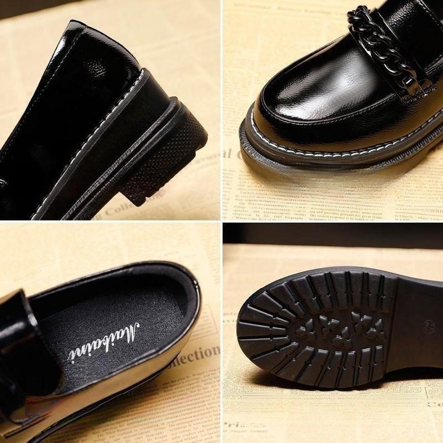 春 厚底シューズ 厚底ローファー 韓国ファッション 秋厚底靴 美脚百掛け ローファー レディース 通勤フ..