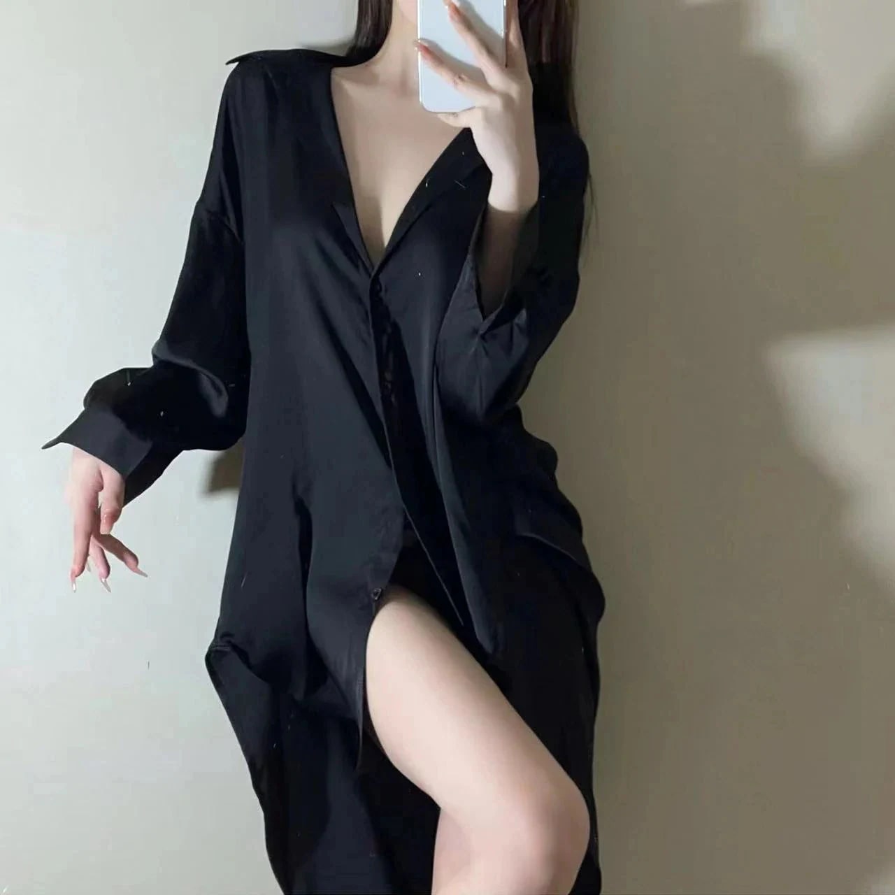 本日の限定商品 パジャマワンピース サマー 薄手 大きいサイズ ロングシャツ ルームウェア セクシー 部..