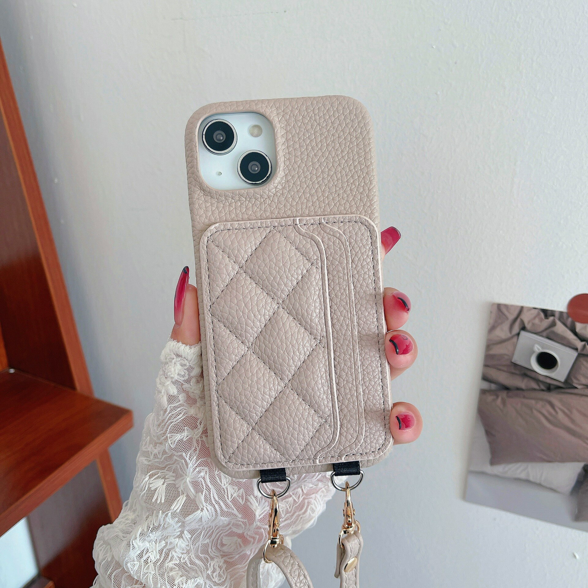 韓国 スマホケース / / / /X スマホケース ショルダー 肩掛け ケース 首かけ 斜めがけ 収納 カード ラ..