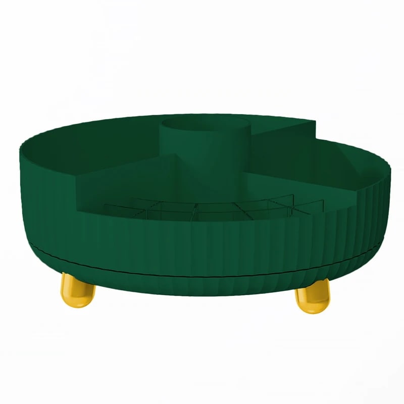 納期 日回転式化粧ブラシホルダーデスクトップ収納ボックス高級オーガナイザーリップスティックコンテ..