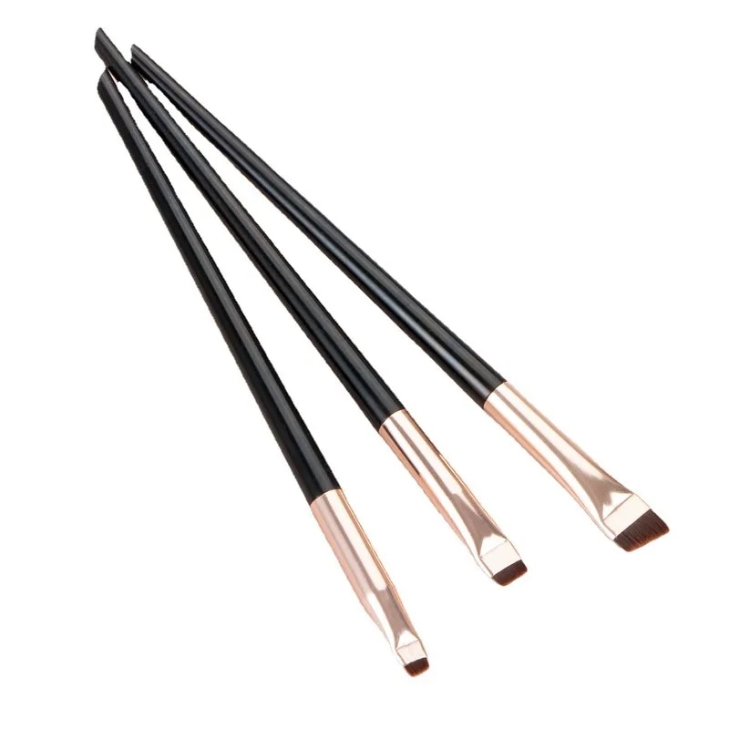 納期 日プロの角度付きアイメイクブラシ,フラットアイライナーブラシ,眉毛,美容ツール, 個