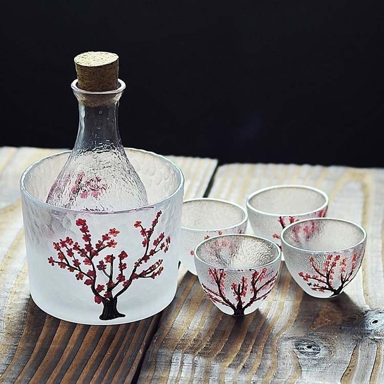 サクラ柄 おちょこ 点セット 熱燗 セット 和風 花柄 お猪口 冷酒 おしゃれ かわいい 燗酒 とっくり ぐ..