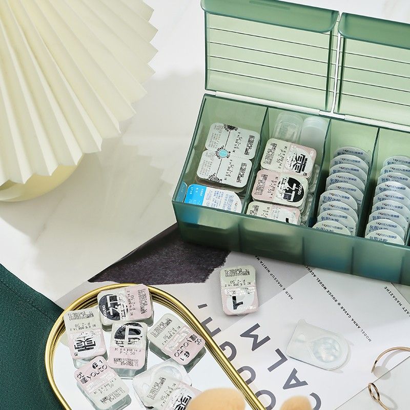 ラッキーバッグ SNSで話題 カラコン コンタクトレンズ レンズボックス 収納ケース 収納ボックス 大容量 蓋付き 防塵 耐久性 持ち運び