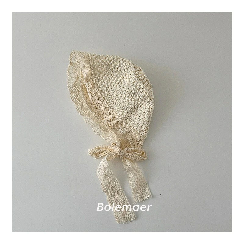 子供用麦わら帽子 夏のレース帽子 女の子の赤ちゃん旅行リゾート日焼け止めビーチ帽子