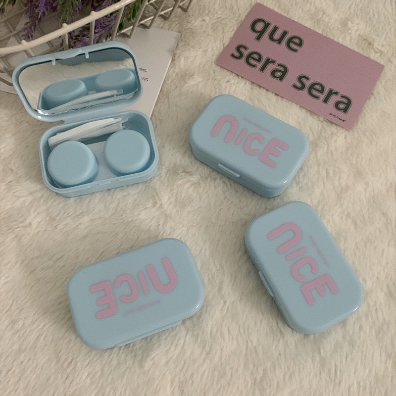 コンタクトケース 韓国ファッション シンプル ニッチ 便利 コンタクトケース クリーニング コンタクトレンズ 洗浄 ケース カラコン カラーコンタクトレンズ ケース