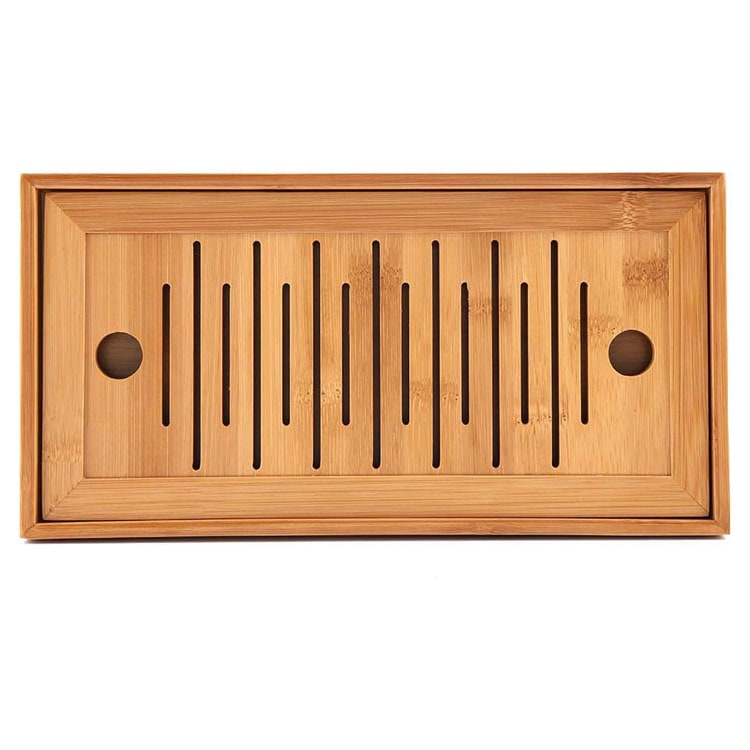 中国 式 茶道具 茶盆 茶台 竹製 長方形 ティートレー お茶 茶器 排水式茶盤 長方形 貯水式 茶盤 茶道 中国茶器 茶台 ティートレー 竹製