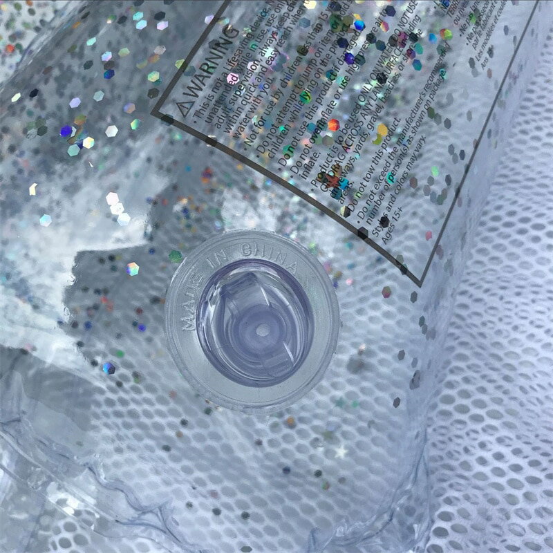 リクライニングチェア 折りたたみ式 空気入れ付き ウォーターハンモック ビーチチェア プールアクセサリー PVC 水上透明 空気入りハンモックス パンコール付き フロート 大人用