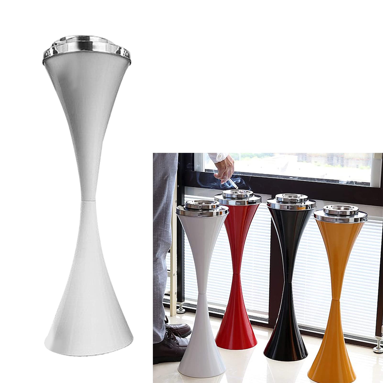 NYKCPJMW 屋内および屋外用のモダンな防風ペデスタル灰皿、屋外フロアスタンド灰皿、クラシックメタル..