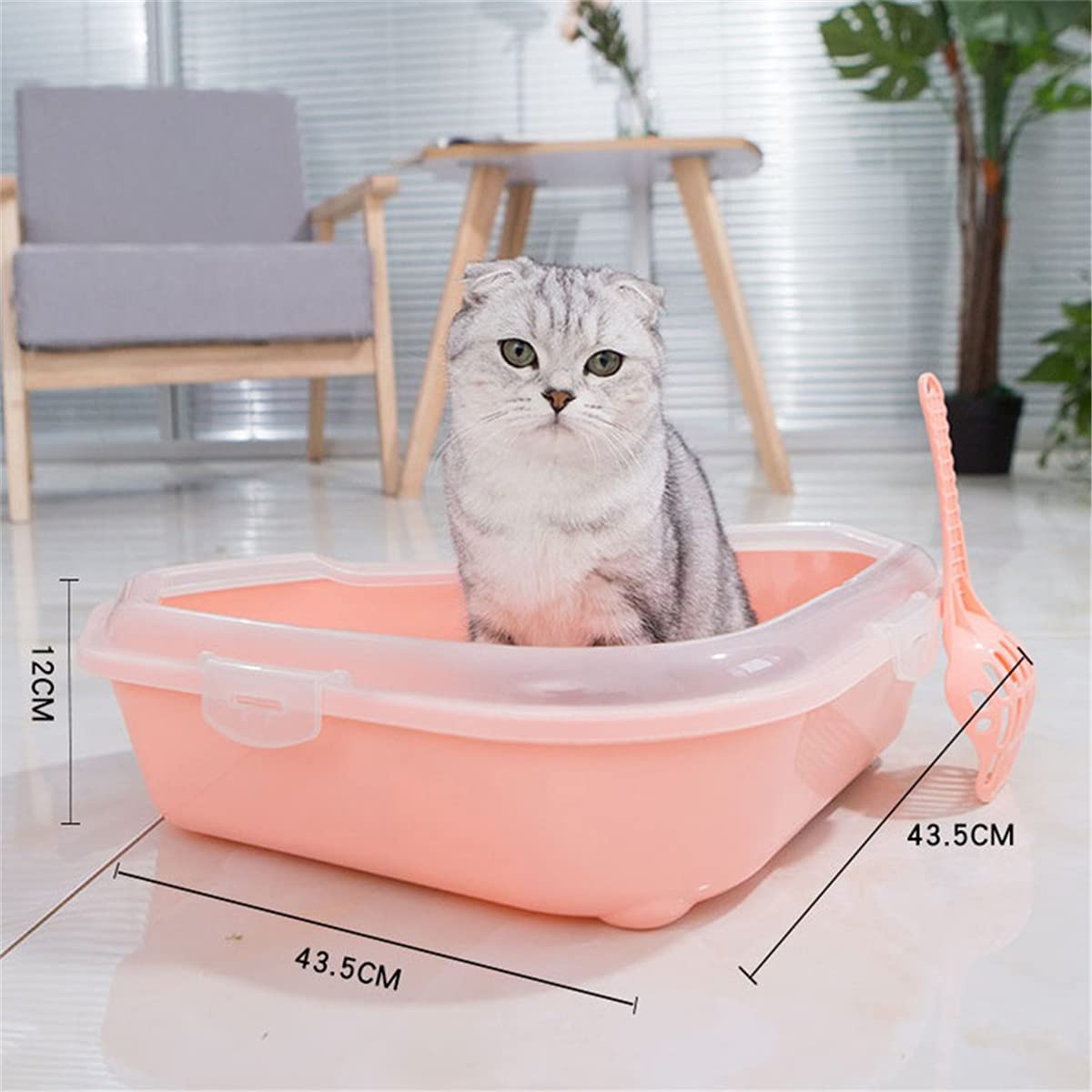 トイレ猫のト 猫用トイレ ペットトイレ スコップ付き 大容量 シンプル デザイン トイレ本体 猫用トイレ..