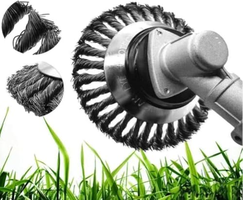 軽量 草刈り機 替え刃 草刈機用チップソー ワイヤーブラシ タワシ 雑草クリーニングツール ブラシ トリ..