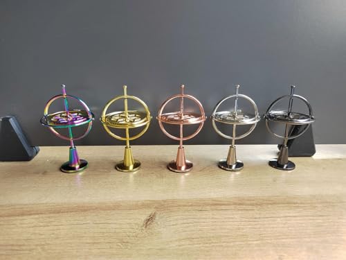 金属機械ジャイロスコープ物理学教授小道具説明ジャイロスコープジャイロおもちゃ金属機械ジャイロスコ..