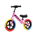 ペダルなし自転車 キックバイク12インチ 軽量 子供用自転車2〜6歳 乗用玩具 高さ調節可能 頑丈なスチールフレーム ペダルなしトレーニングバイク 庭/屋外/裏...