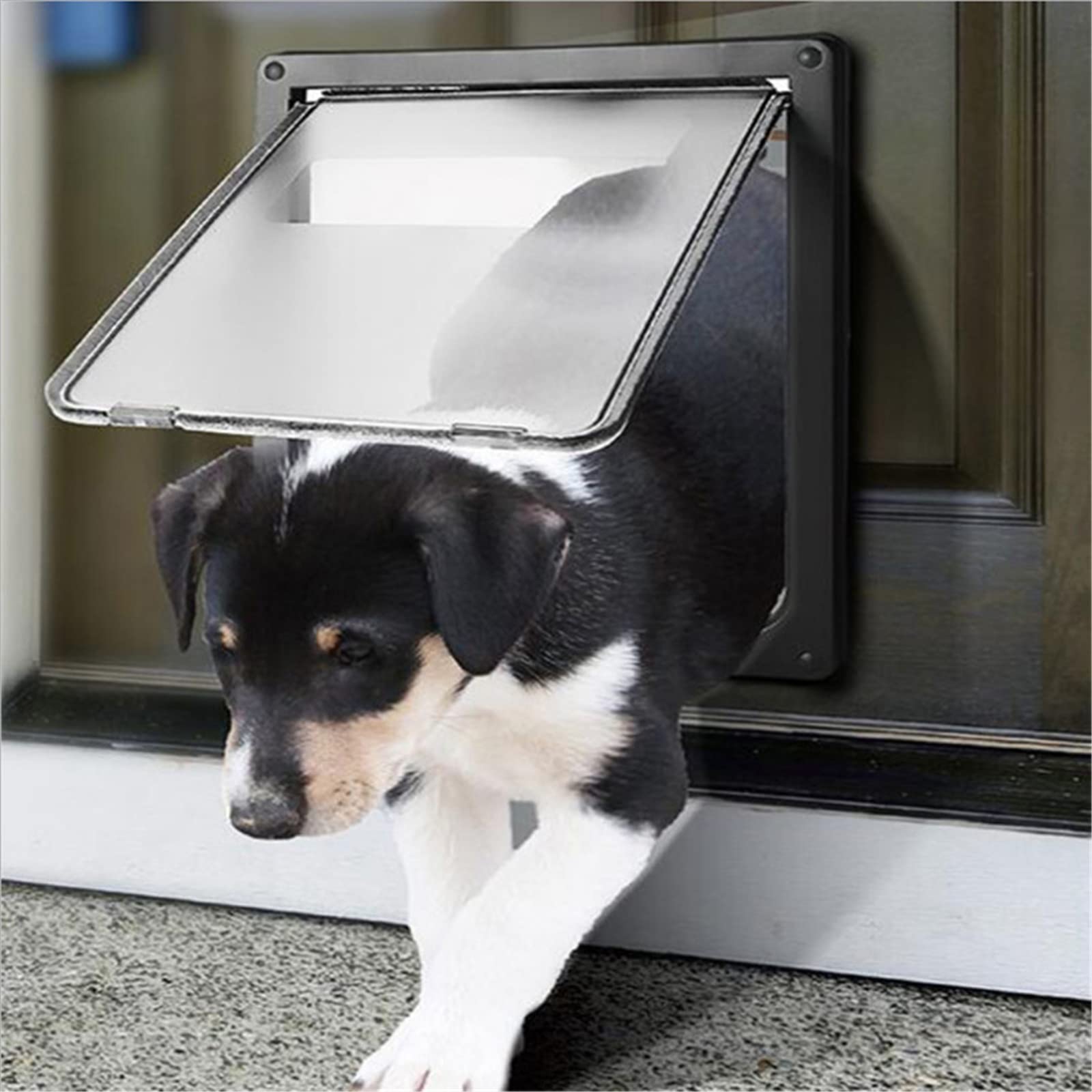 ペットドア 猫と犬のための天気エネルギー効率の良いペットドア - 屋内フラップポータル小動物パススル..