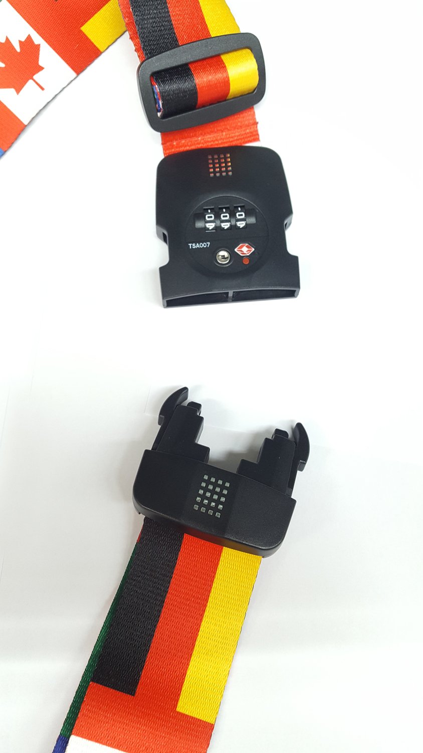 TSAロック付きGPTスーツケースベルト アウトレット品 大国の旗柄
