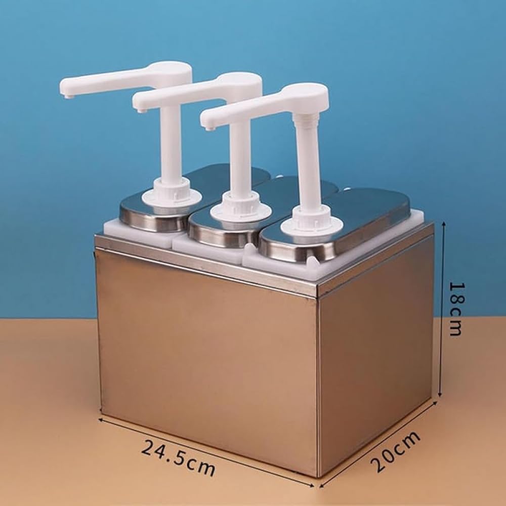 調味料ポンプディスペンサー 1.4L 大容量分液器 着脱式ポンプ容器 ソース・タレ用分配器 業務用家庭用..