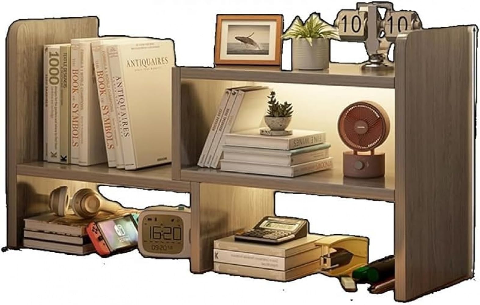 オフィス収納ラック｜多段式棚・書類整理棚｜デスク上・フロア設置両用｜頑丈構造で文具・書籍・小物収納に最適な収納アイテム