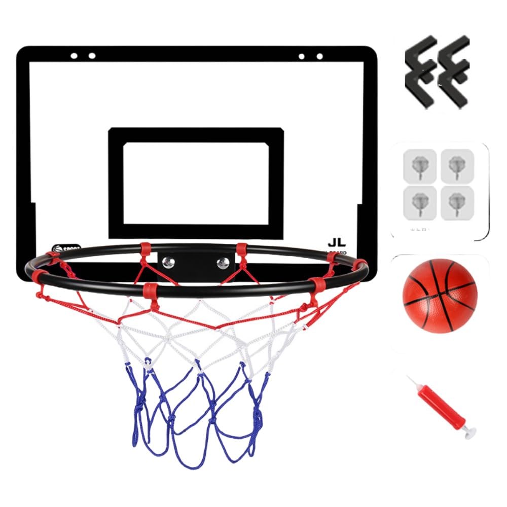 バスケットゴール ドア掛け 壁掛け 粘着フック 室内 屋外兼用 耐衝撃スポンジ 組み立て式 多場面使用 ..