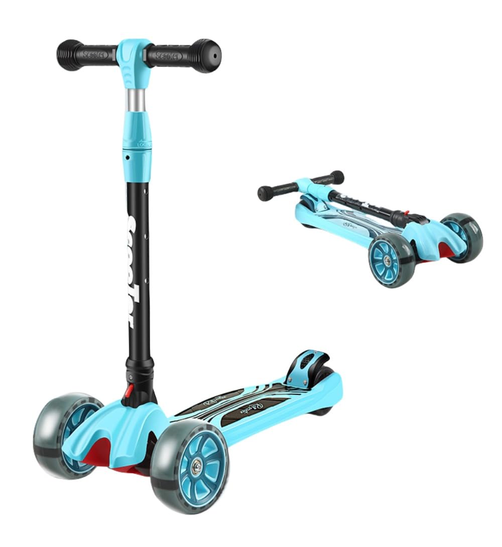 キックスクーター キックボード子供 キッズスクーター 三輪車 輪タイプ 階段調節可能 方向転換 後輪ブ..