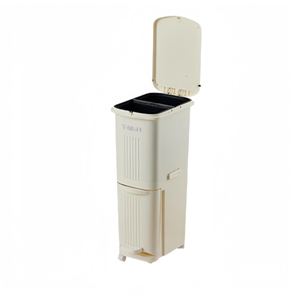 さかもとストアのSIzlahoゴミ箱 おしゃれ ふた付き キャスター付き 移動簡単 楽 ごみ箱 密閉 袋が見えない 段 ゴミ箱 おしゃれ ごみ箱 分別 スリム キッチンワゴン キッチン収納 ふた付き 大容量 ワゴン カラー リビング キッチン バスルーム シンプル｜アングル2