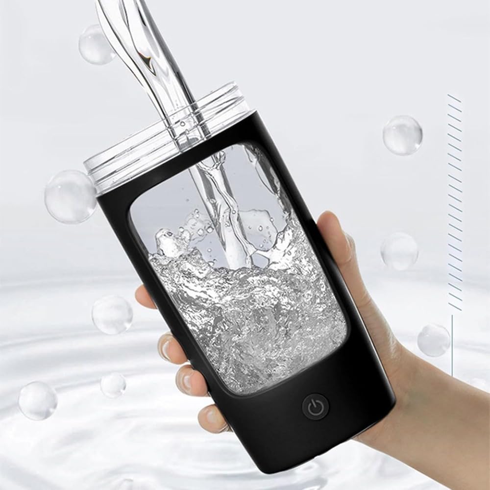 電気プロテインシェーカーボトル USB充電式ブレンダーボトル シェーカーカップ プロテインミキサーブレンダー交換用パーツポータブルミキサーボトル (ブラック)