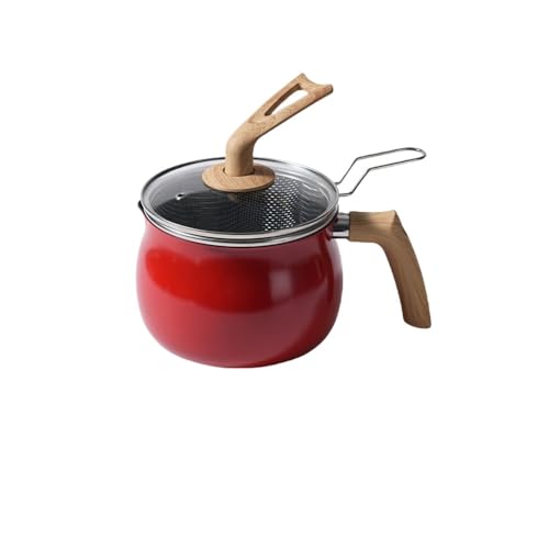 ミルクポット フライヤー 片手鍋 1台で多用途 15cm /ガス火対応 小鍋 ミニポット3L ガラス蓋 ステンレ..