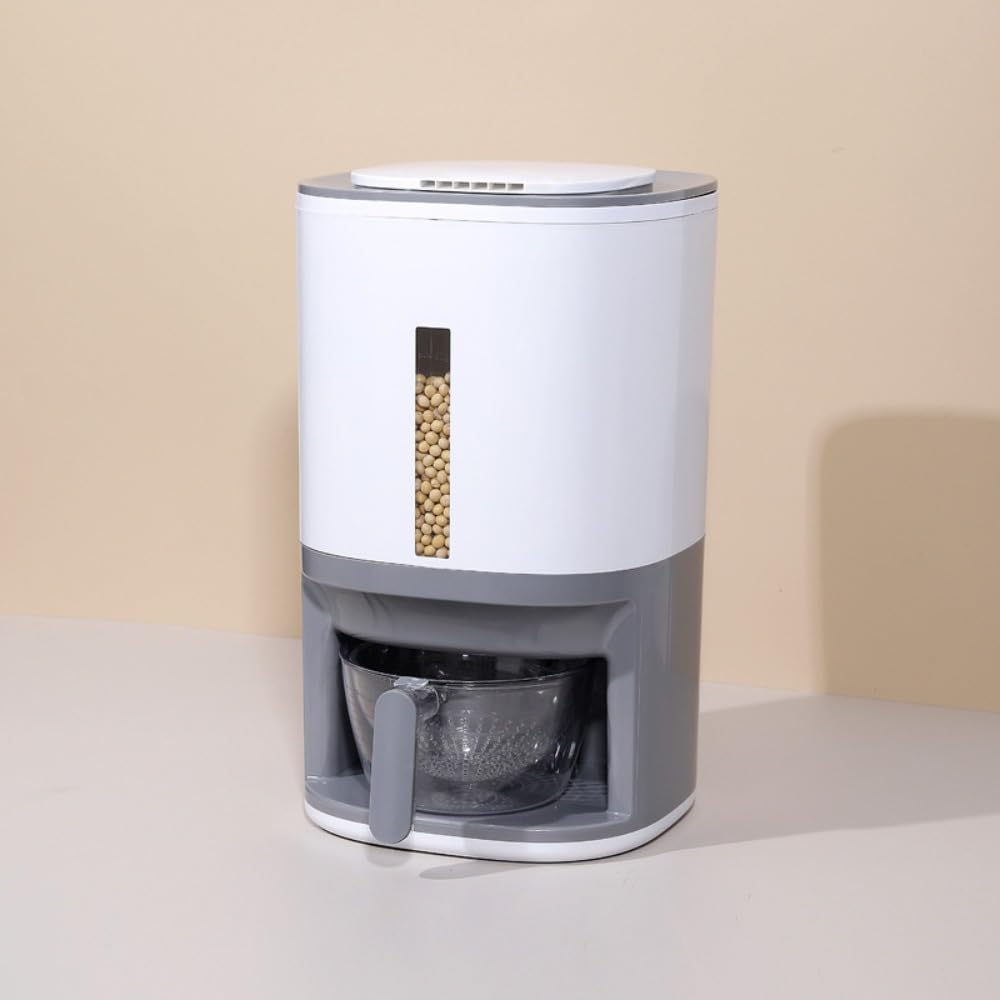 米びつ 密閉米びつ 米櫃 大容量 10kg 米櫃 ワンクリックオープン クリア 保存容器 ライスストッカー ラ..