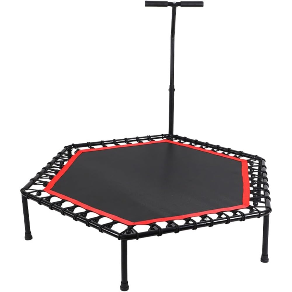 トランポリン 室内 手摺付き 子供 大人 静音 手すり4段階調節 全鋼構造 耐荷重200kg 高弾力 家庭用 組..