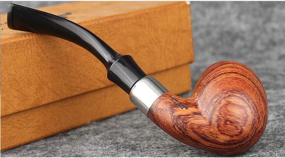 パイプ木製、曲げパイプ手作り、クラシックレトロ耐久性ポータブル初心者セットアクセサリー父の日ギフト