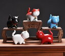 子猫玩具セット 猫 おもちゃセット 陶器 ミニチュア 誕生日プレゼント アニマル かわいい猫のおもちゃ アクセサリー 置物 鈴猫