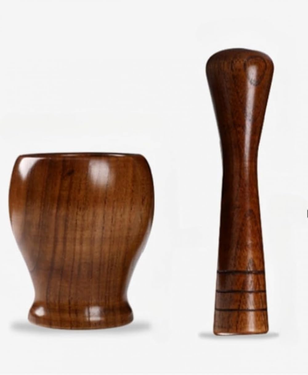 天然木製すり鉢セット｜すりこぎ棒付き 2 点セット ニンニク・スパイス・胡麻用 調理器具