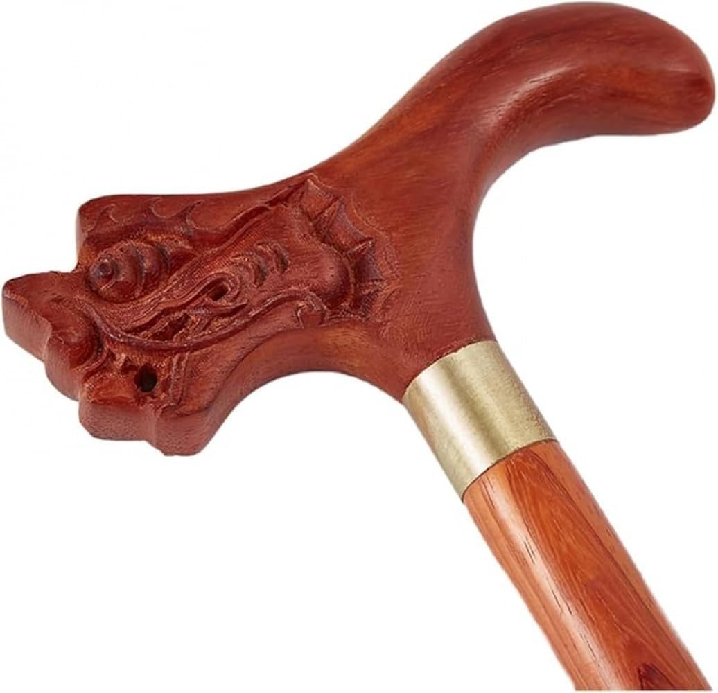杖 男性用 ステッキ 杖 紳士 松葉杖 男性用 高齢者用 木製自立型杖 ウェンジ色 紳士用丸頭杖 軽量で滑..