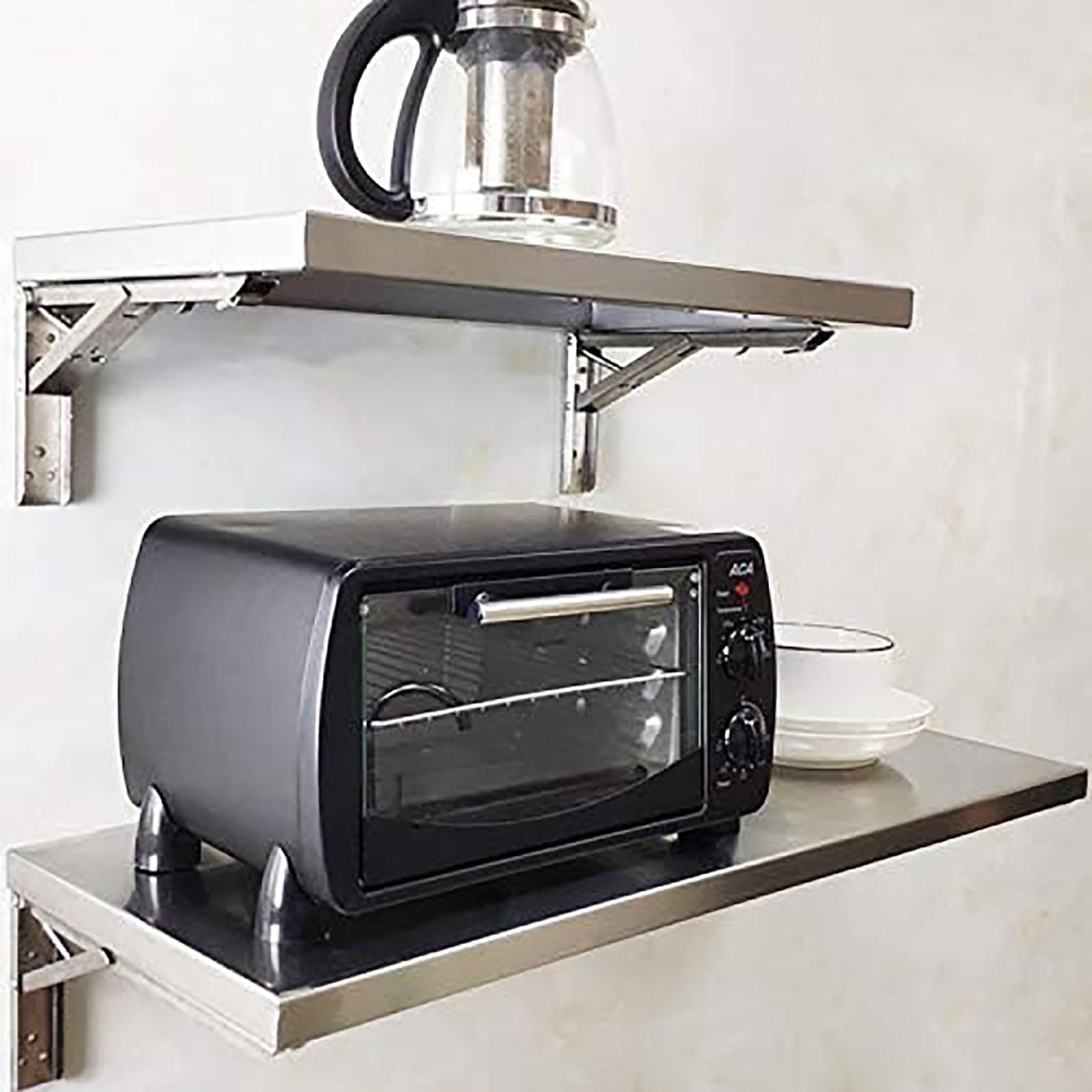 折りたたみ式壁掛けテーブル - ステンレススチール - ガレージと小屋、オフィス、ランドリールーム、キ..