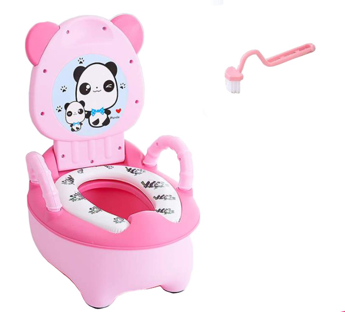 ベビー オマル トイレ 便座 パンダ柄 可愛い ブラシ付き キーズ 男女兼用 子供 洋式トイレ ソフトクッ..