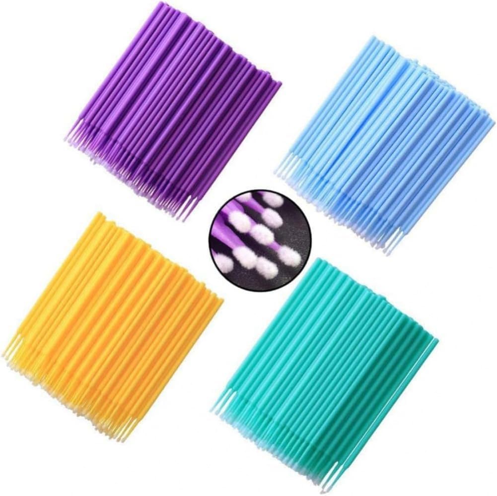 マイクロアプリケーター 800個入り マイクロブラシ メイクアップツール 極細綿棒 まつげブラシ 使い捨..