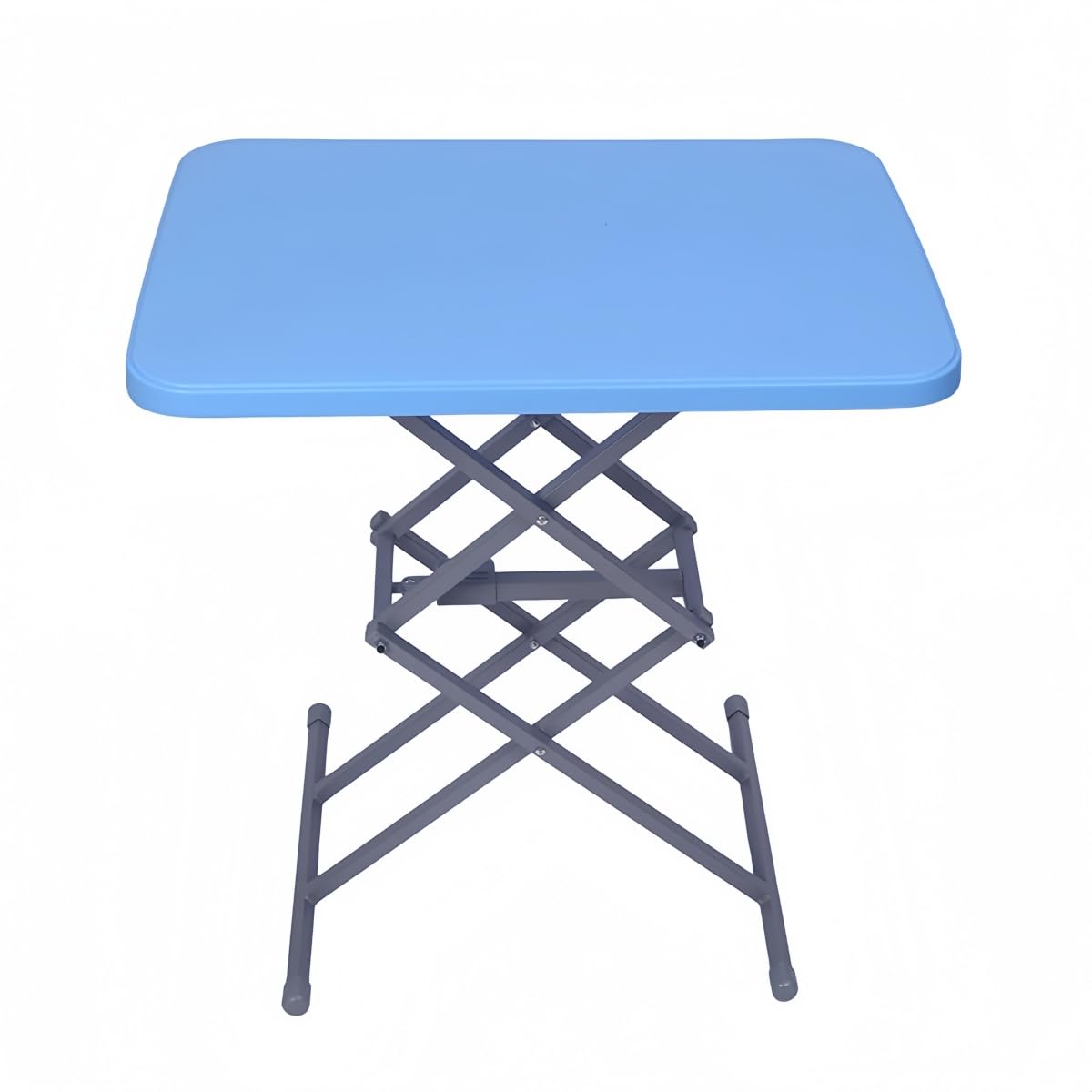 【超軽量・折りたたみ式】アウトドア＆勉強兼用テーブル 組み立て不要 携帯便利 コンパクト設計 (ブル..