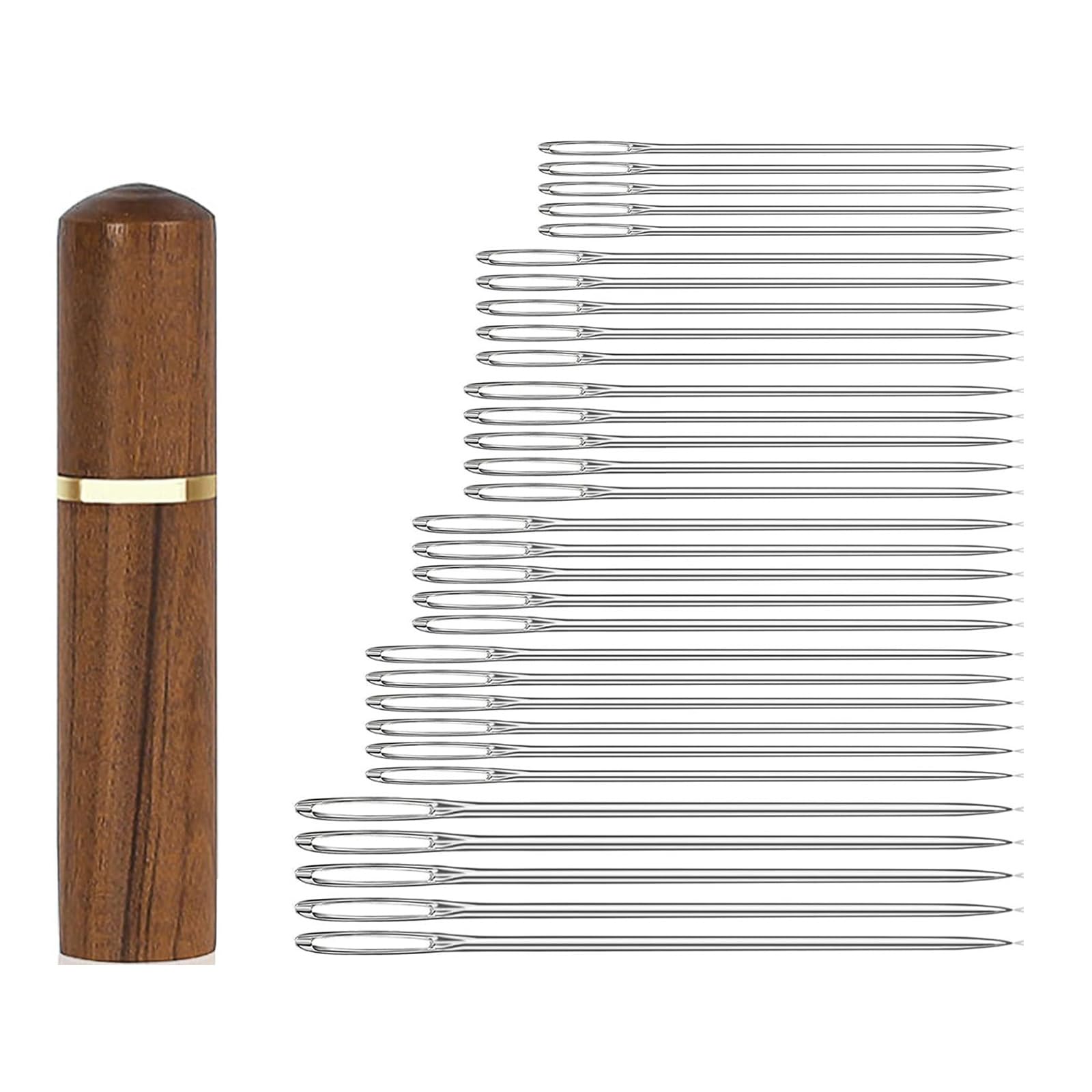 30 PCS多機能刺繍針大きな目の縫製針針針ビッグアイニット針