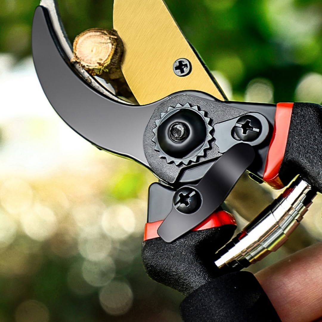 園芸用はさみ 剪定バサミ 直径40mm対応 SK-5スチール刃 高硬度 防錆 安全ロック機能付き 握りやすい 剪..