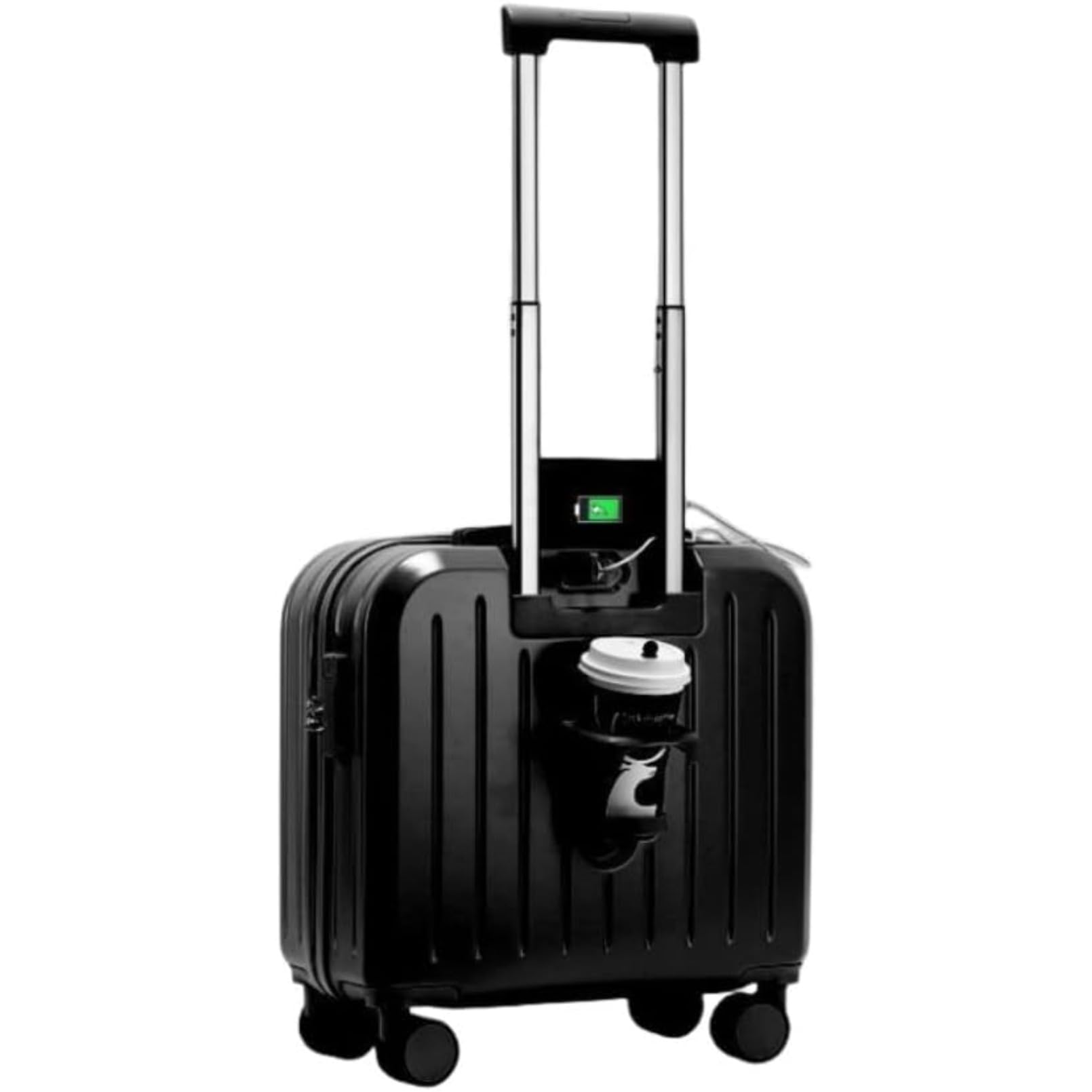 ラゲッジ ハンドバッグ USBポート付き 多機能 ドリンクホルダー ダイヤル錠 口径3段階調整可能 X型ウエストバンド 防水 おしゃれ 軽量 18インチ 高校生 大学生 旅行 ビジネス旅行 [並行輸入品]