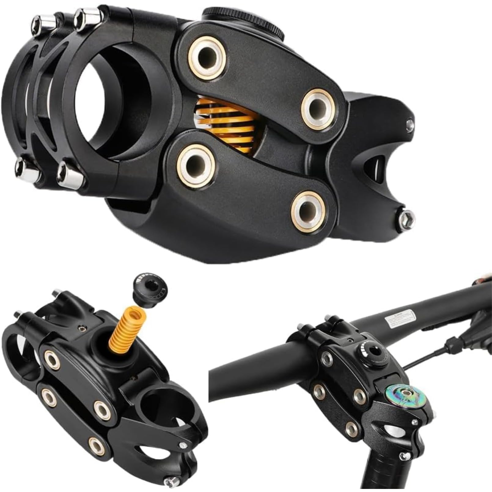 7 度 45mm 調整可能サスペンションステム｜/BMX/ロードバイク対応 ショック吸収ハンドルライザー 肩・..