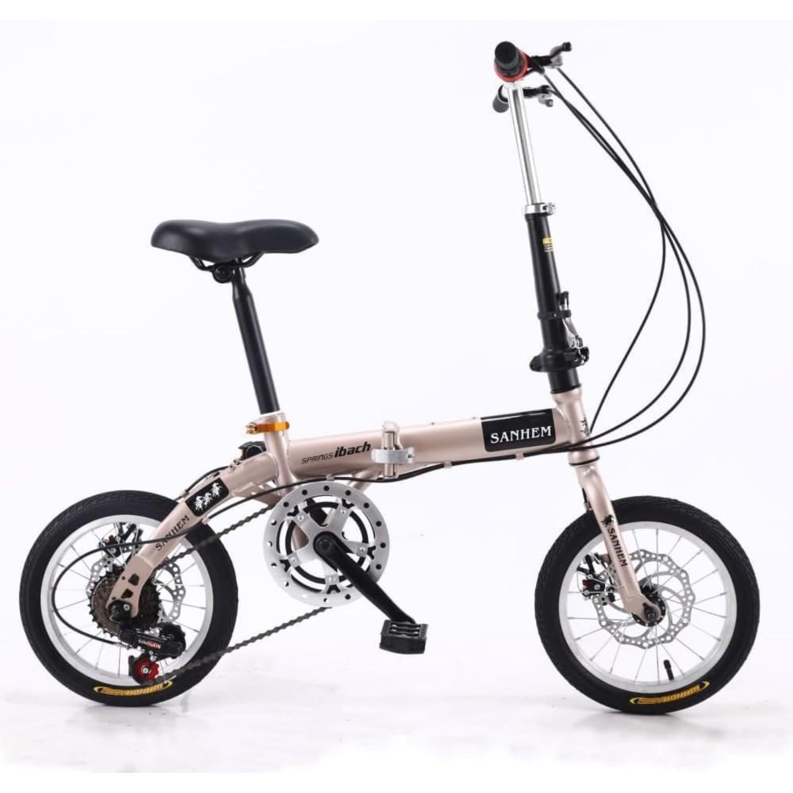 []折りたたみ自転車 14インチ 6段変速自転車 コンパクト 収納 軽量 ディスクブレーキ 高さ調整可能 大人から若者まで 街乗り 通勤 折りたたみ自転車 軽量アルミフレーム 小径車 シティバイク アウトドア車、ギフト 実用なタイプ