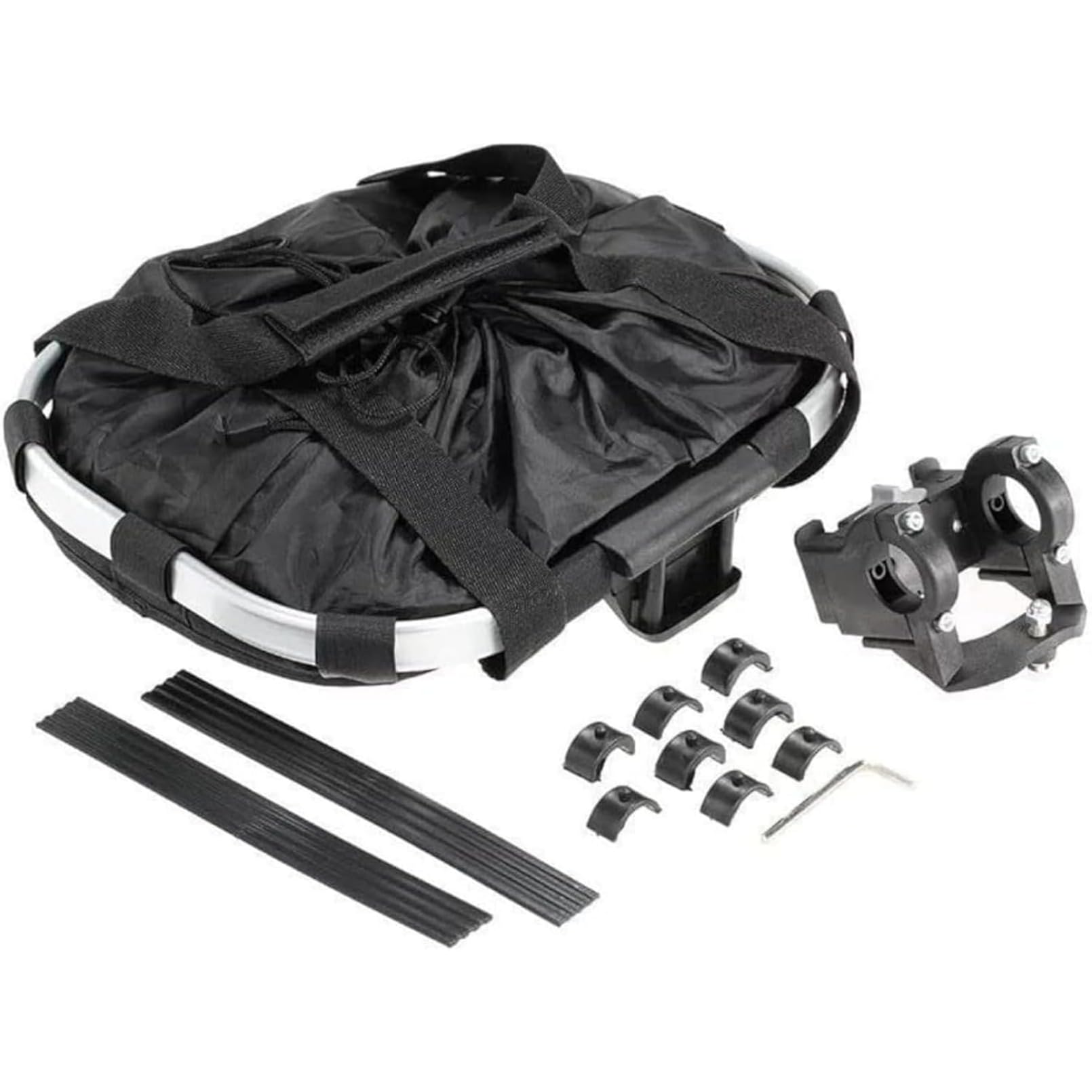 []自転車カゴ エコバッグ 自転車前カゴ バスケット 脱着式 折りたたみ 防水 取り付け簡単 耐荷重8KG マウンテンバイク クロスバイク 折り畳み自転車 通勤車等用 ペット ショッピング 通勤 キャンプ アウトドア向け