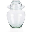 【キムチ瓶 2L】ガラス発酵容器 漬物入れ 蓋付き|ピクルス貯蔵 野菜発酵 キムチのつぼ|耐熱ガラス 密封保存 シールタンク キッチン収納 透明瓶 おしゃれ 調味料ストッカー 保存瓶 家庭用 (7.5L)