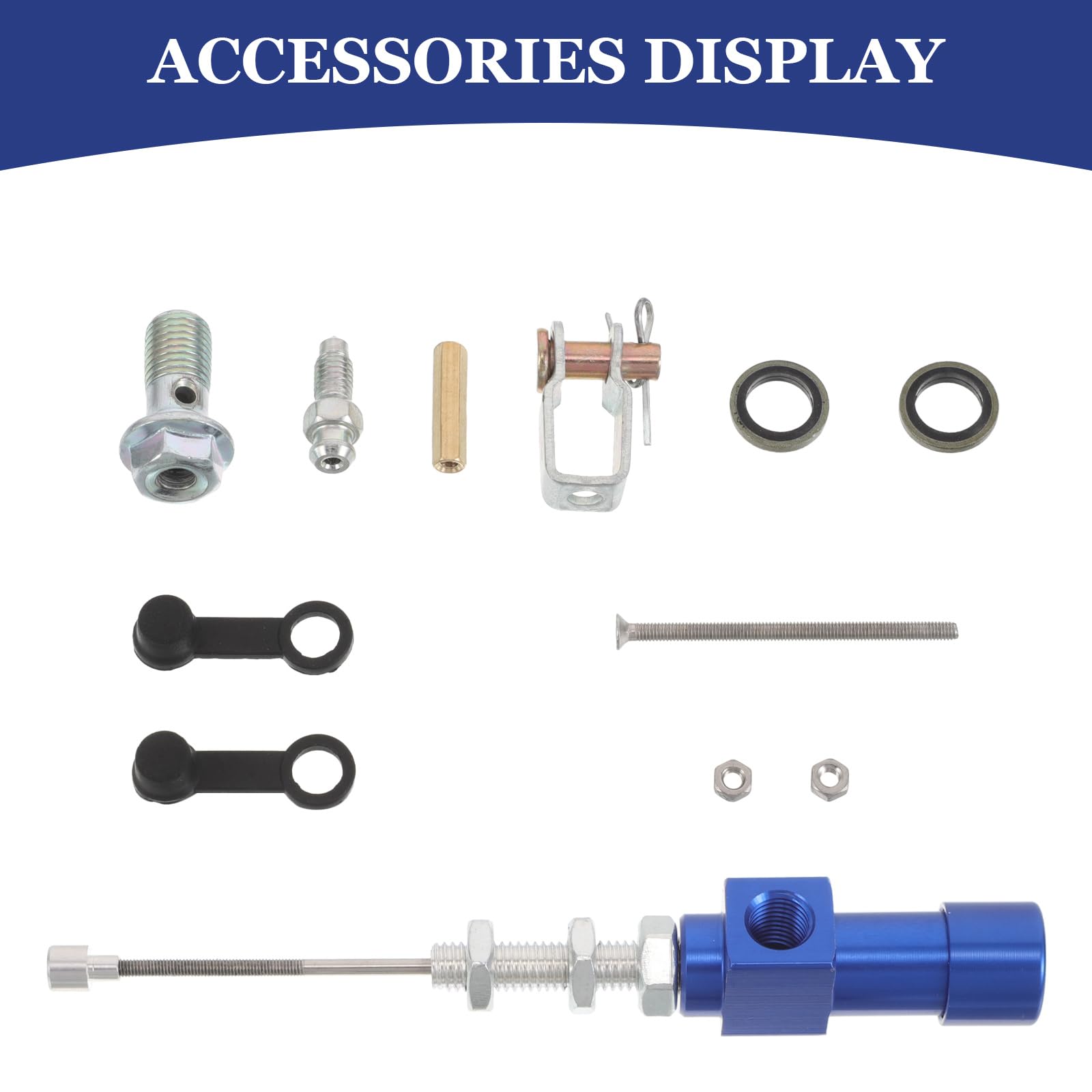 オートバイ用油圧クラッチマスターシリンダーロッドブレーキポンプ交換部品 ダートピットバイク ATV ウ..