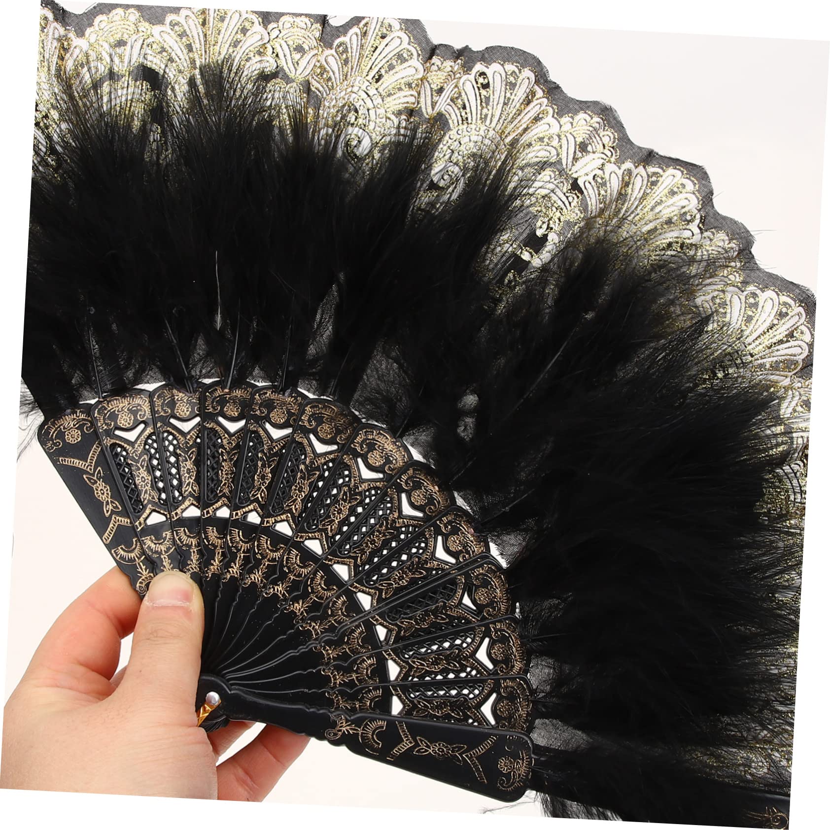 2個毛折りたたみ 級 作り ング装飾 ンス用 ンテー 折り み式 ップ(3)