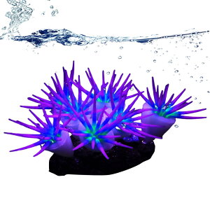 yztju 魚飼育用のサンゴの装飾、水槽用シリコンサンゴオーナメント - 水族館アクセサリー、ホーム寮のホテルの造園植物