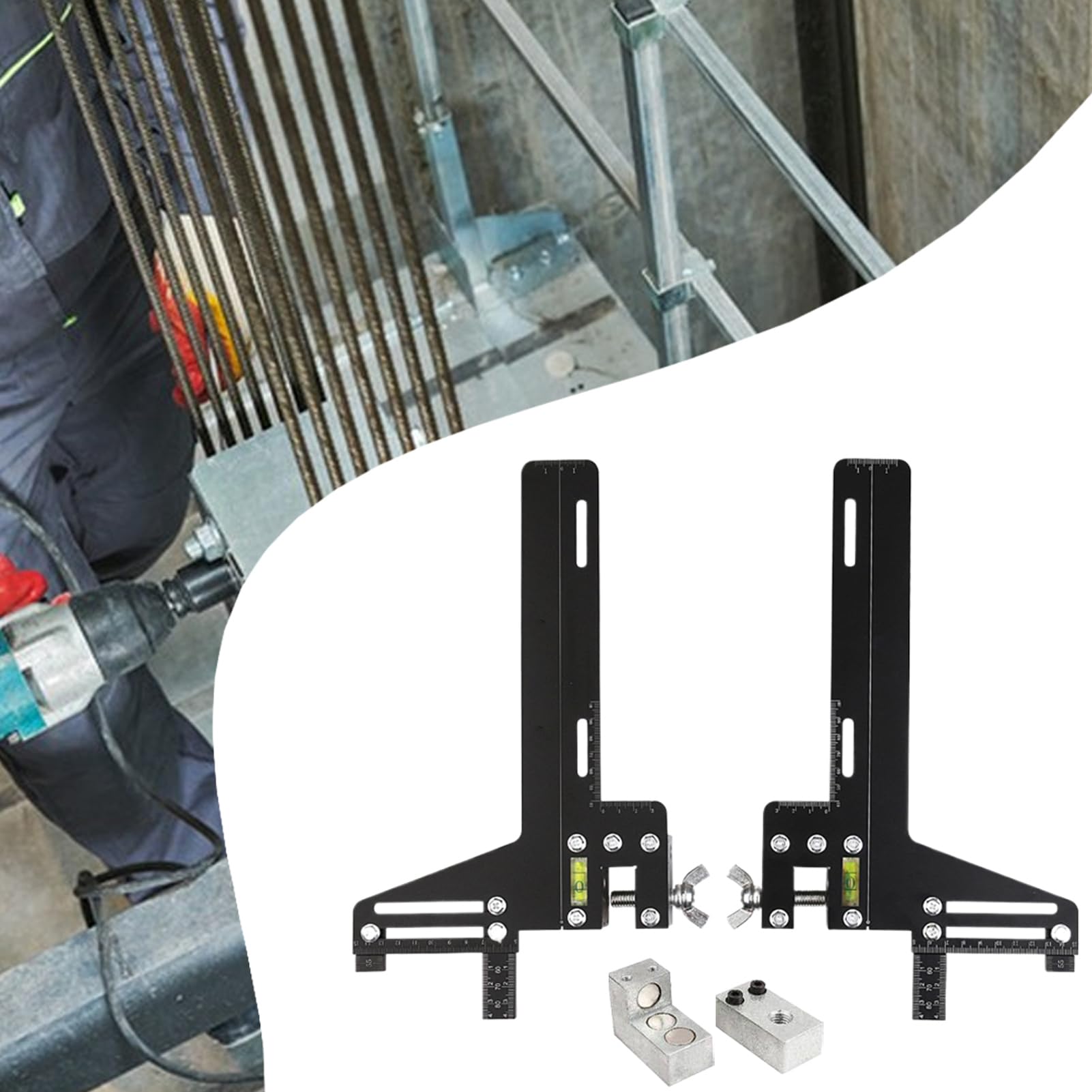 標高リーダーは、線形金属測定ロッド、ポジショニング用のガイドコンポーネント|高さ補正のための堅牢..