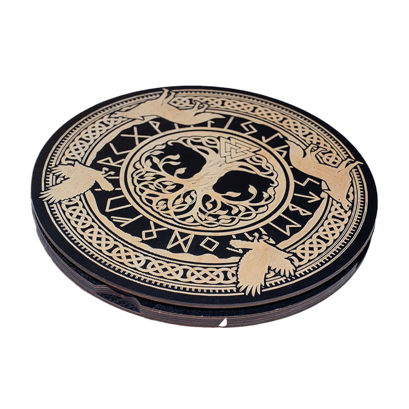 初心者向けルーン文字 – 木製北欧アルファベット石、儀式シンボルツールセット、ークで素早く簡単なア..